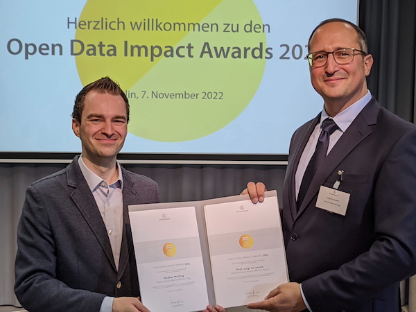 Open Data Impact Award for Members of DAS Group